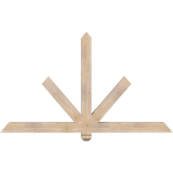 Ekena Millwork Kennewick Smooth Timber Gable Bracket, Douglas Fir, 60"W x 35"H x 3 1/2"D x 3 1/2"F, 14/12 Pitch GBW060X35X0404KEN00SDF - main
